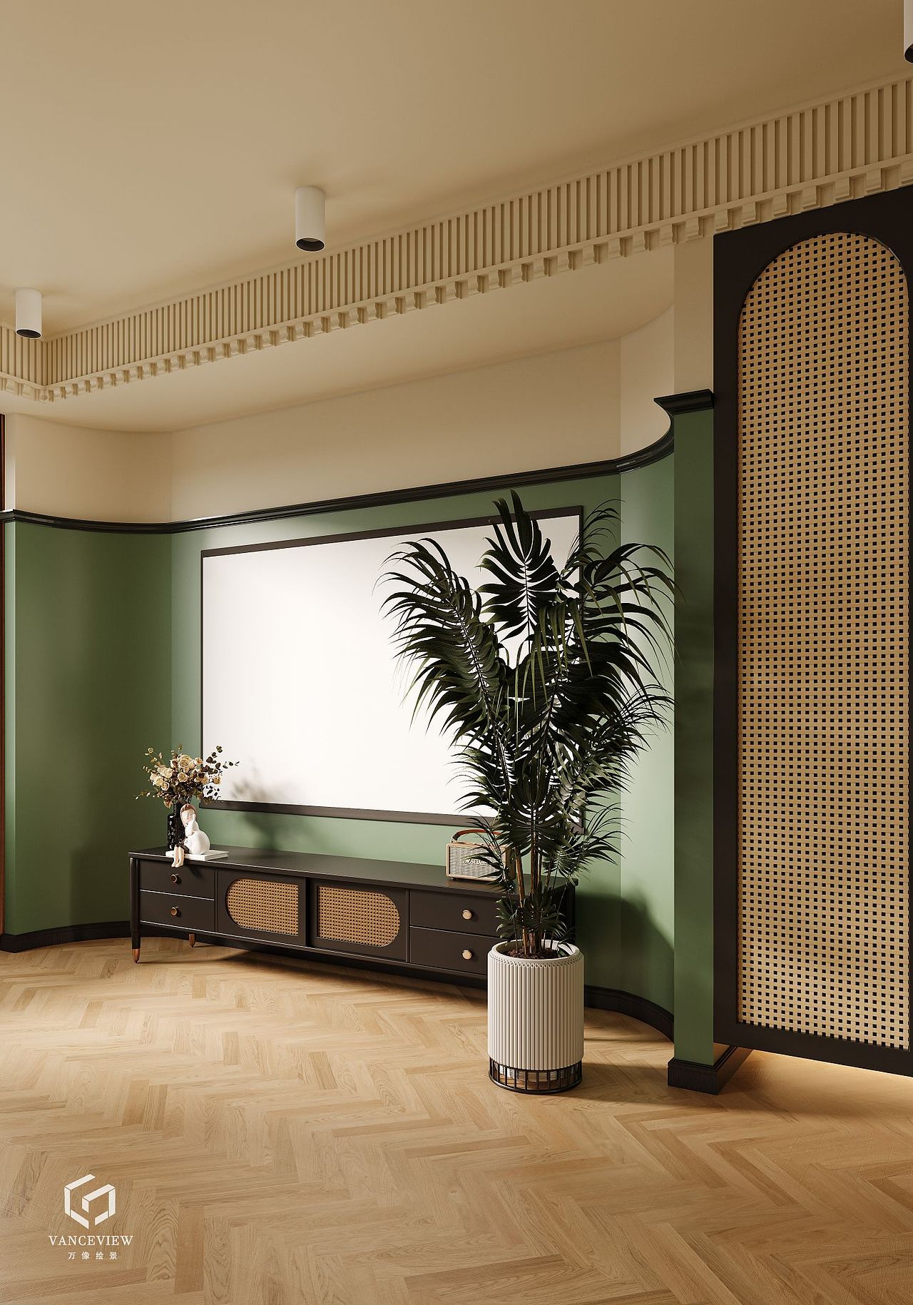 复古绿色系家装