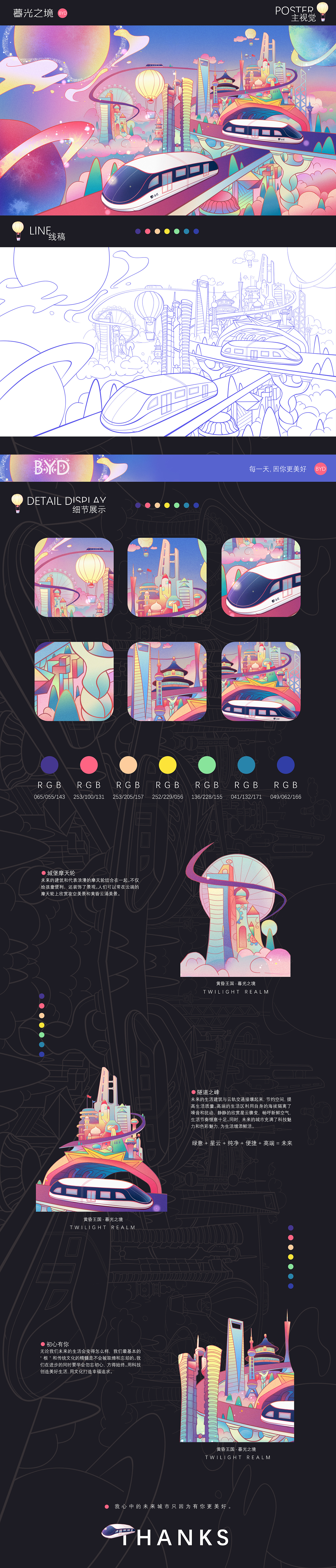 《暮光之境》BYD筑梦云端、城就未来创意插画（图ZMTQ4NjU4MzIw） - 概念设定 - 站酷设计师好好好系真D好原创素材 - 站酷ZCOOL