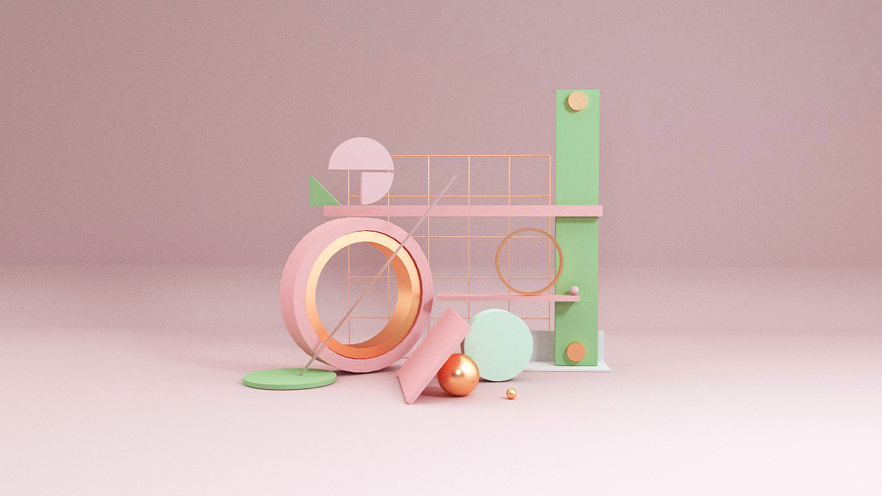 c4d练习(几何体组合)