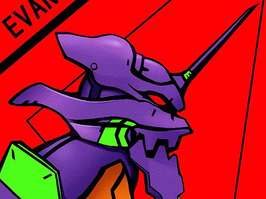 EVA初号机头像插画