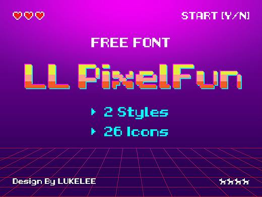 LL PixelFun | 西文像素字体