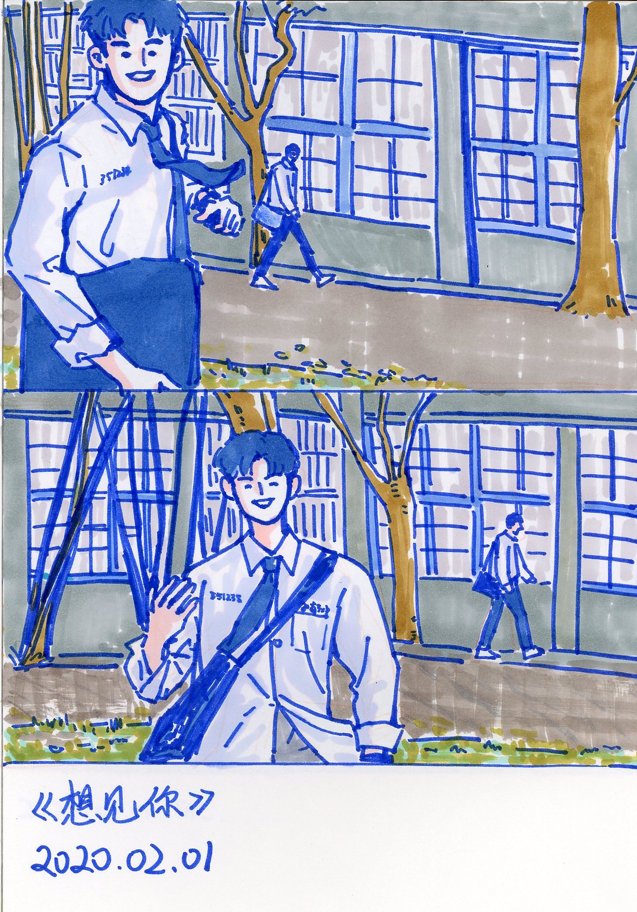 第二本 速写本（2019.9-2020.2）（图ZMjA1NjY3MjE2） - 艺术插画 - 站酷设计师巫岛叁原创素材 - 站酷ZCOOL