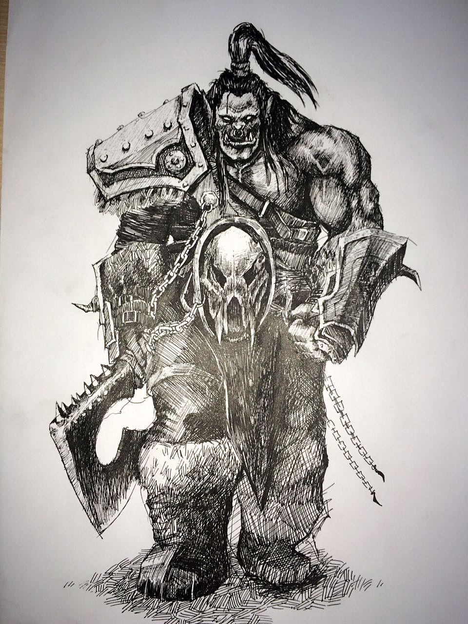 为了部落 魔兽世界 地狱咆哮 兽族 手绘 |插画|插画习作|yyyush