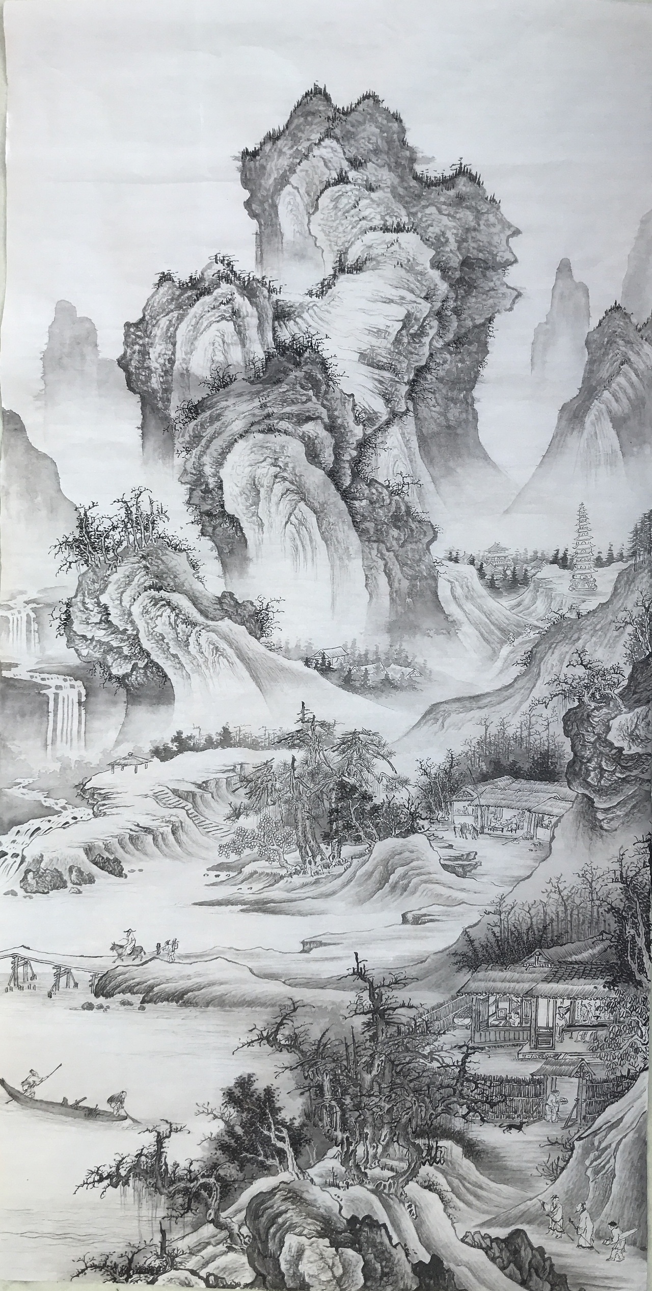 山庄高逸图|纯艺术|绘画|一介画夫徐彦彬 - 原创作品 - 站酷 (zcool)