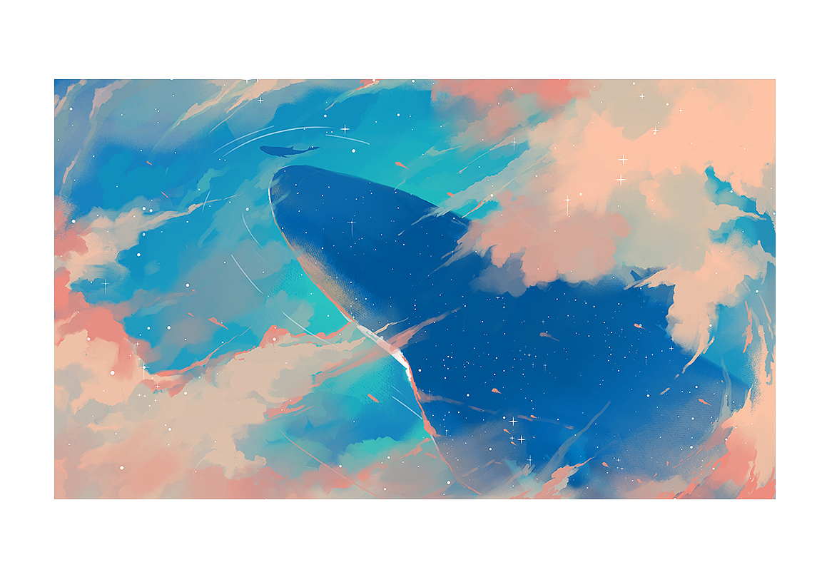 鲸-空（图ZMjg5NzI5MTY0） - 商业插画 - 站酷设计师点意原创素材 - 站酷ZCOOL