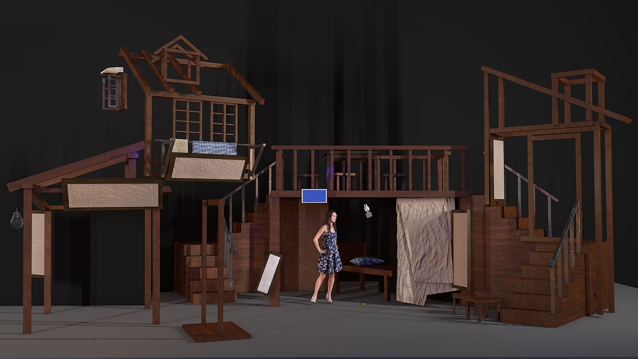 话剧七十二家房客舞台美术设计