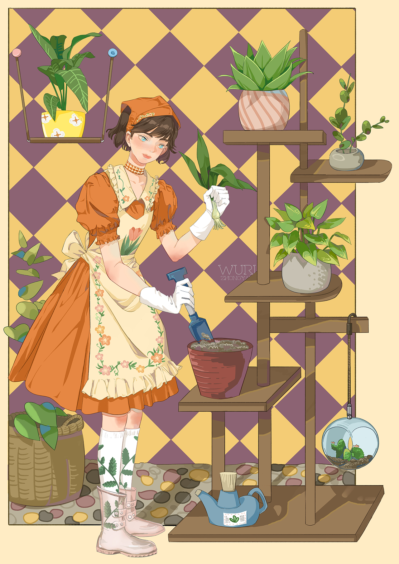 创作的女孩系列（图ZMjcyODU2NTUy） - 艺术插画 - 站酷设计师仲阳五日原创素材 - 站酷ZCOOL