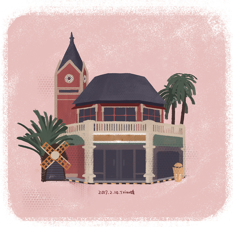 插画 每日一图 ps 电脑手绘 那家店1