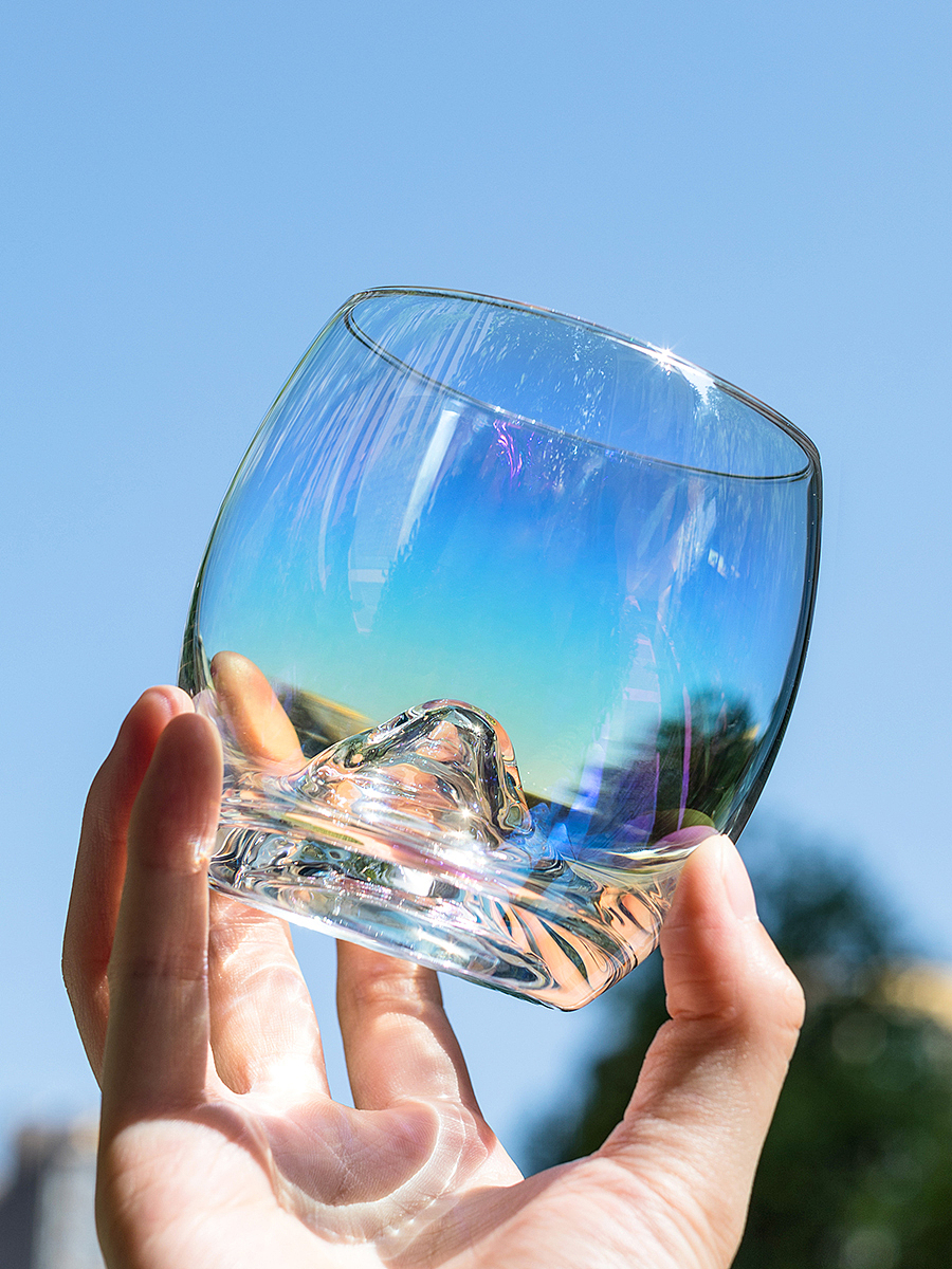水晶玻璃杯 | 渐变透明×漫雨集市 电商摄影 产品摄影