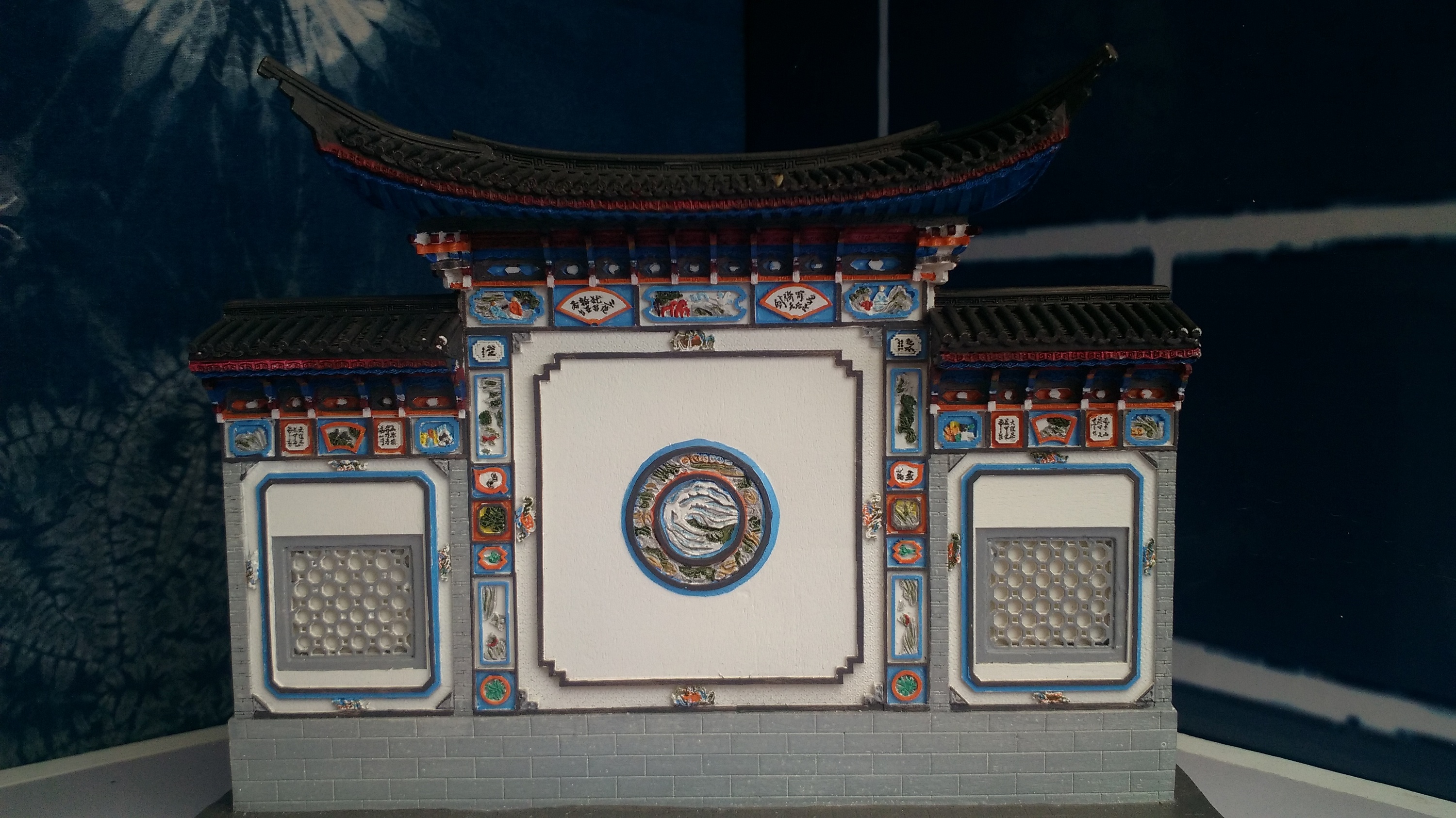 云南彝族壁画房屋腰线彩绘 古建筑彩绘 古建彩画