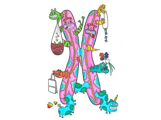 七夕-染色体怪兽（个人主页-ZMzU5MzMxMjA=） - 新锐潮流插画 - 站酷设计师ICMonster原创素材 - 站酷ZCOOL