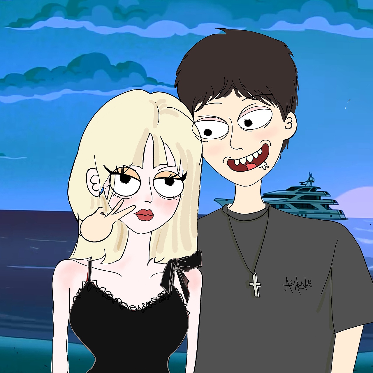 rickandmorty画风情侣