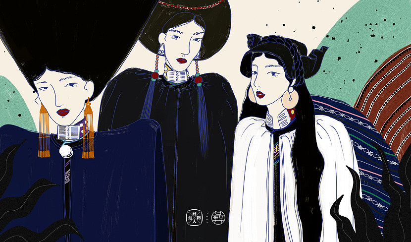 凉山彝族（图ZMzY0MTY1MTAw） - 艺术插画 - 站酷设计师KikiLori原创素材 - 站酷ZCOOL