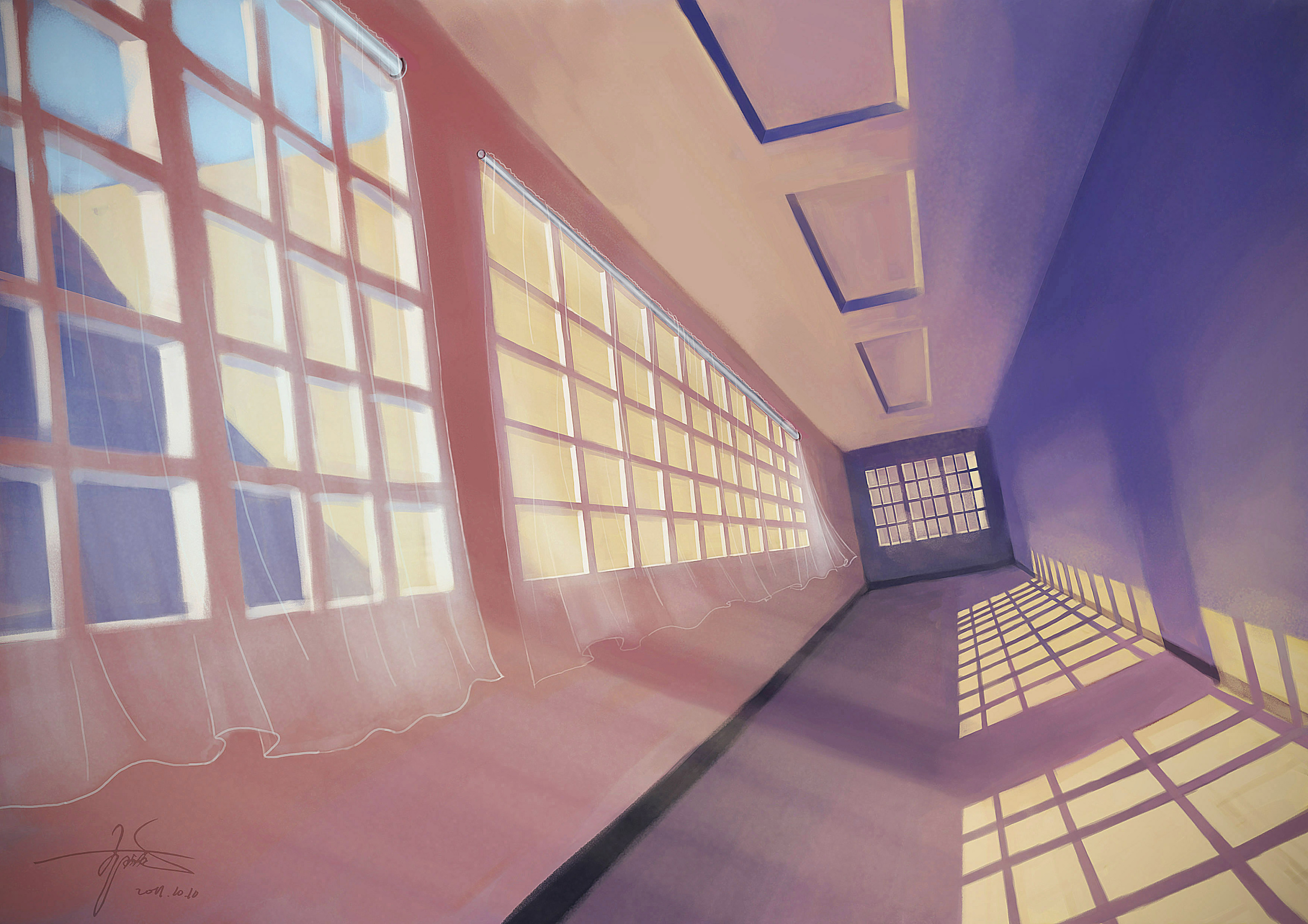 空荡走廊|插画|概念设定|璇染 - 原创作品 - 站酷 (zcool)