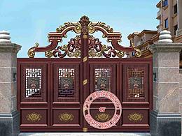 院子电动门 别墅室外门 别墅双开门