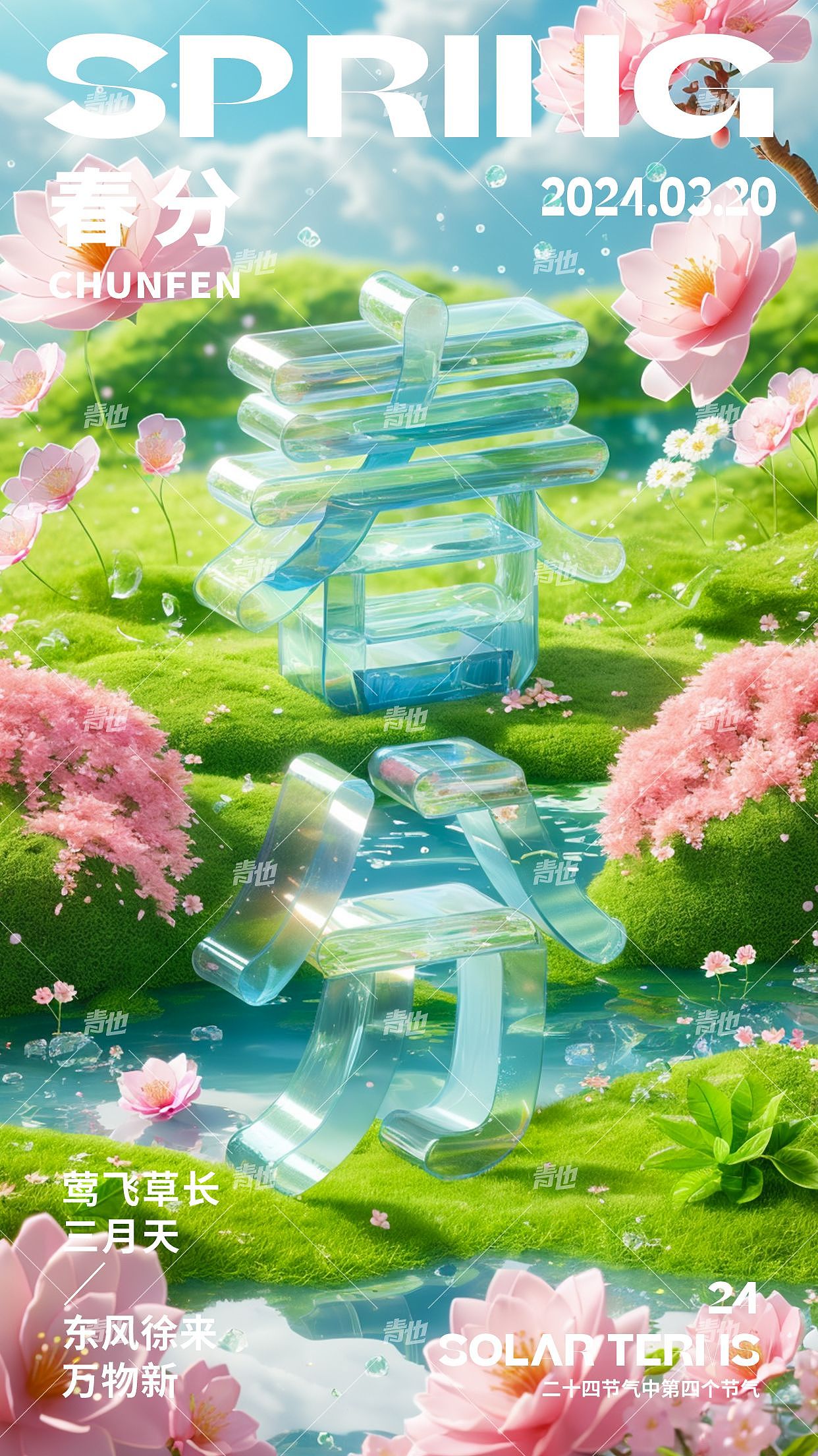 SD造字｜春分节气海报（图ZMzY0NDI3Nzky） - 海报 - 站酷设计师青也设计原创素材 - 站酷ZCOOL