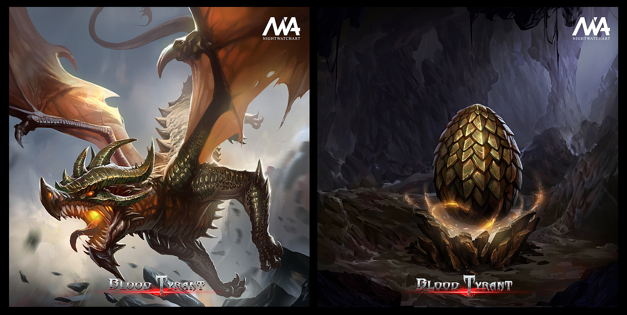NWA团队作品，为《Blood Tyrant》绘制的部分插图