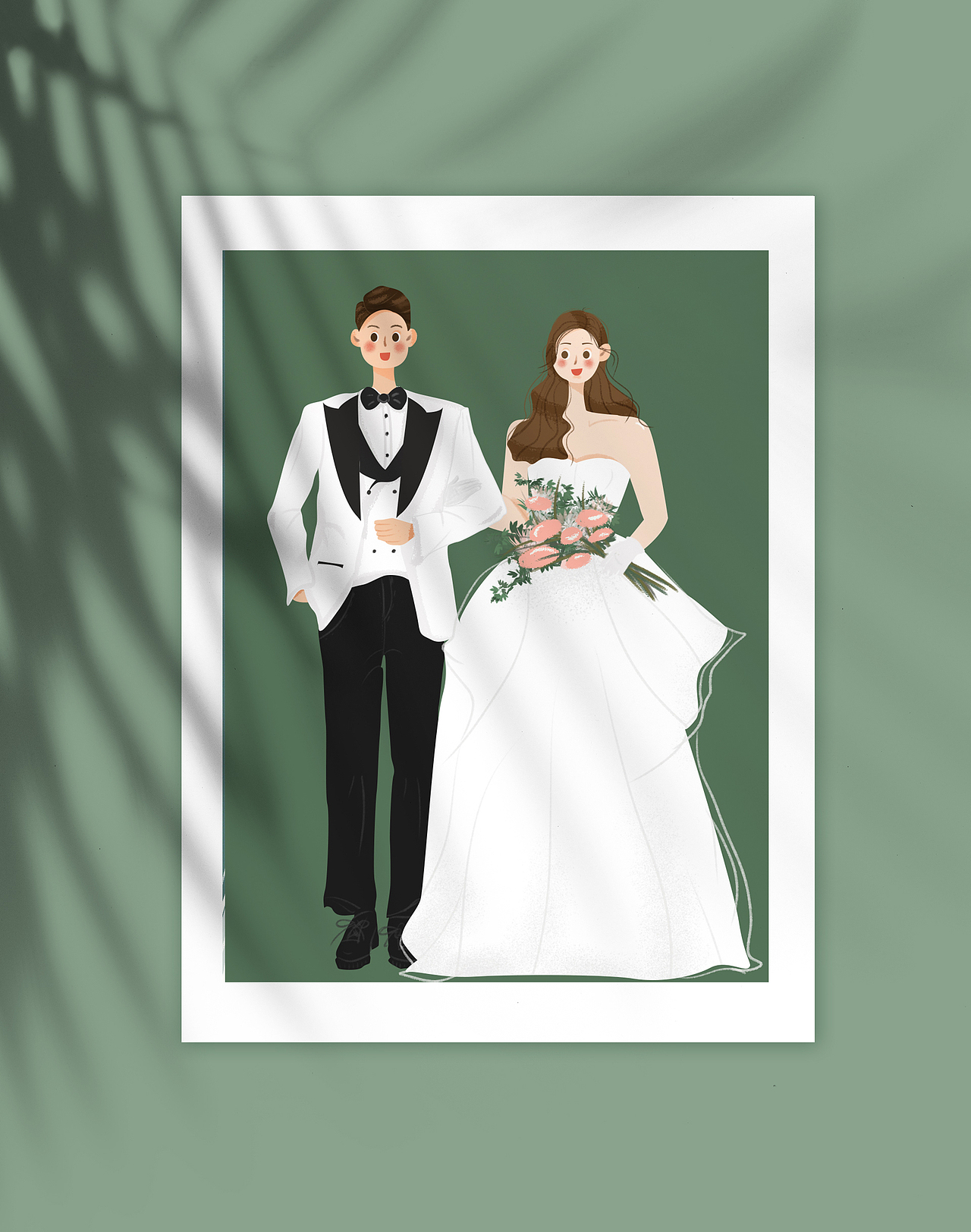 【手绘婚礼请帖】婚礼插画