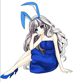 兔女郎 可爱和时尚的兔女郎 小白兔