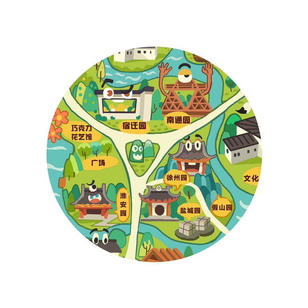 第九届江苏省园博会手绘地图