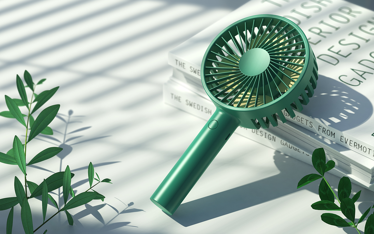 手持小风扇建模渲染