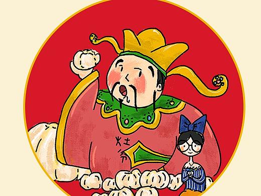 小年海报祭灶扫房发面蒸馒头拜年除夕新年海报过年放假