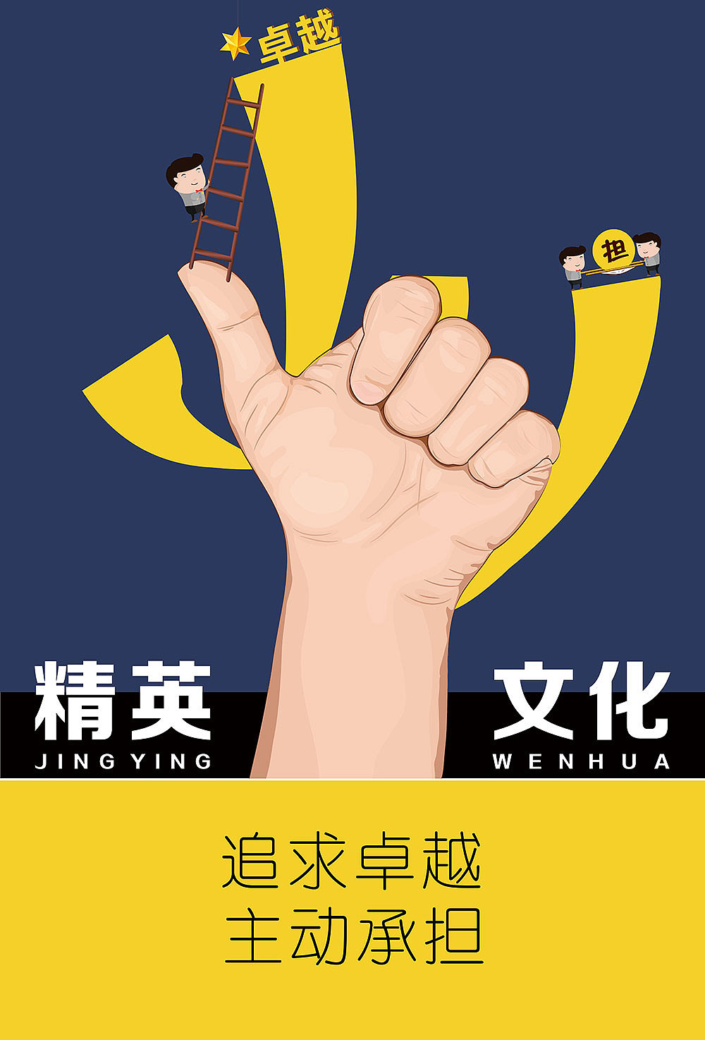 企业文化海报设计尝试风格