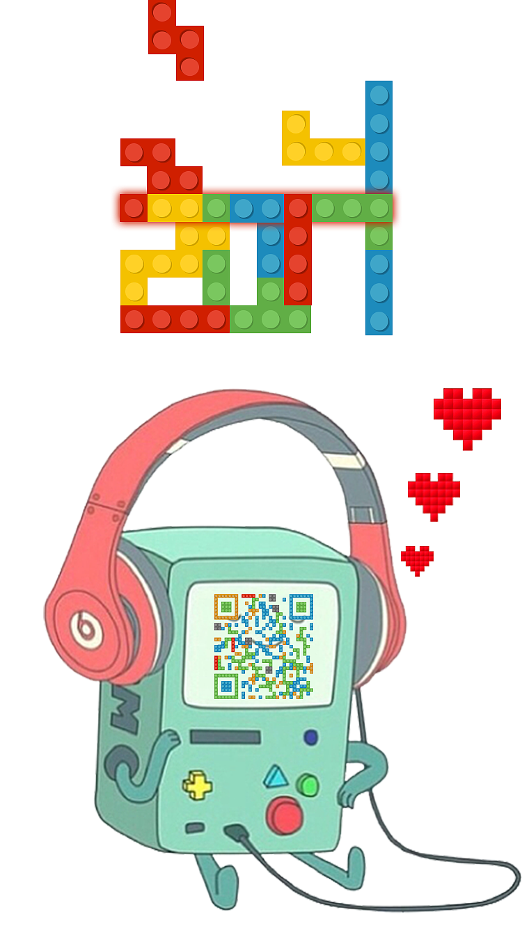 俄罗斯方块风格锁屏二维码|ui|闪屏/壁纸|mercuryy - 原创作品 - 站酷