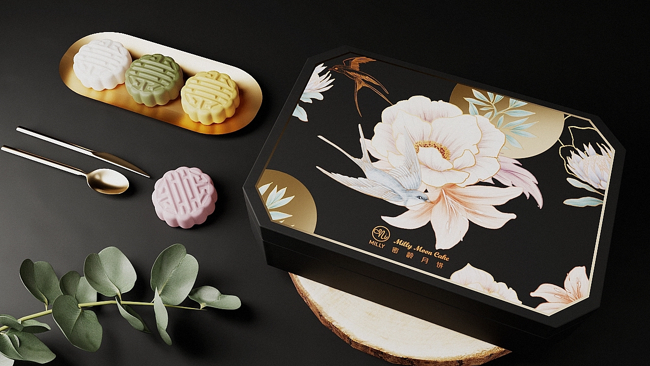 「 MILLY · 密龄」燕窝月饼包装设计