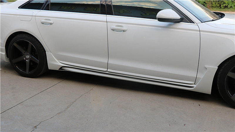 Audi奥迪A6L改装小包围保险杠下巴扰流前后唇侧裙尾翼