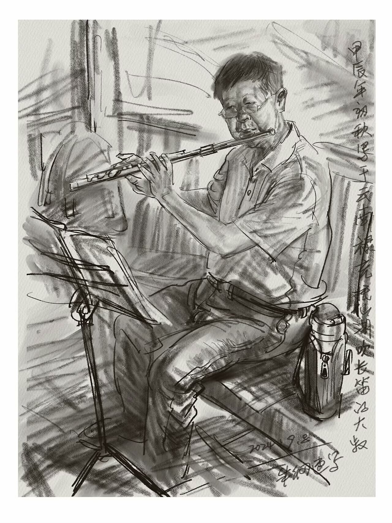 闲人无忧的速写作品