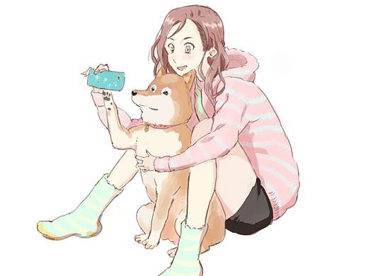 临摹扁平日式插画