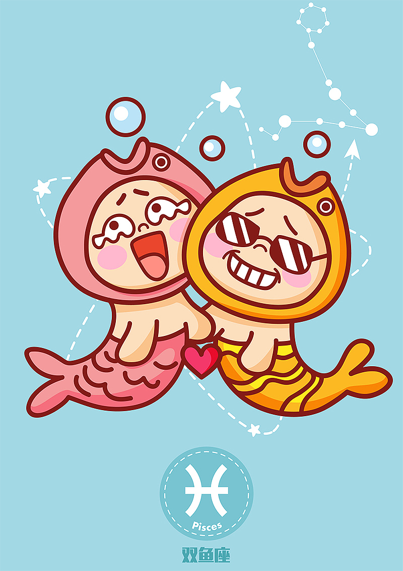 12生肖和12星座插画绘制（图ZNTg2NTQ1MDA=） - 商业插画 - 站酷设计师魏小毛原创素材 - 站酷ZCOOL