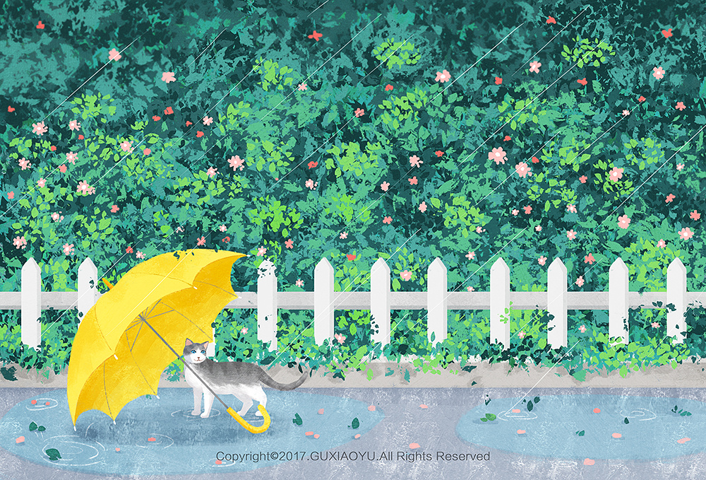 下雨天|插画|商业插画|顾小屿 - 原创作品 - 站酷 (zcool)
