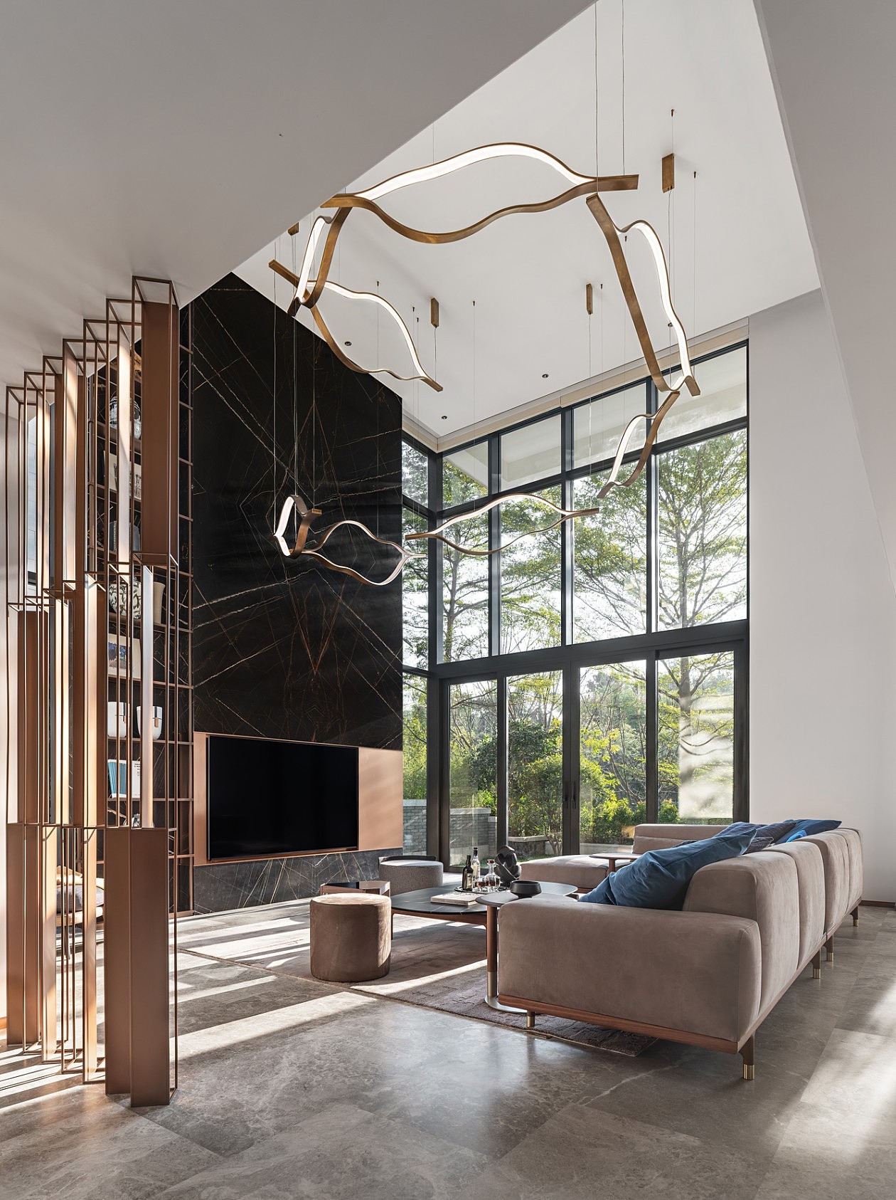 新中式私宅别墅|空间|家装设计|1992效果图制作_原创作品-站酷(zcool)