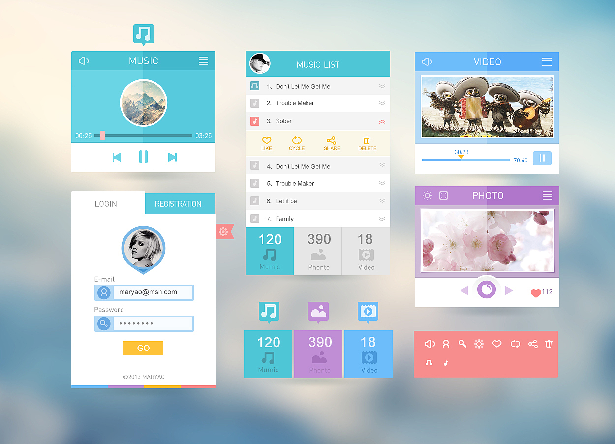 UI组件（图ZOTg1MjUyMjQ=） - APP界面 - 站酷设计师Jonson_Mr原创素材 - 站酷ZCOOL