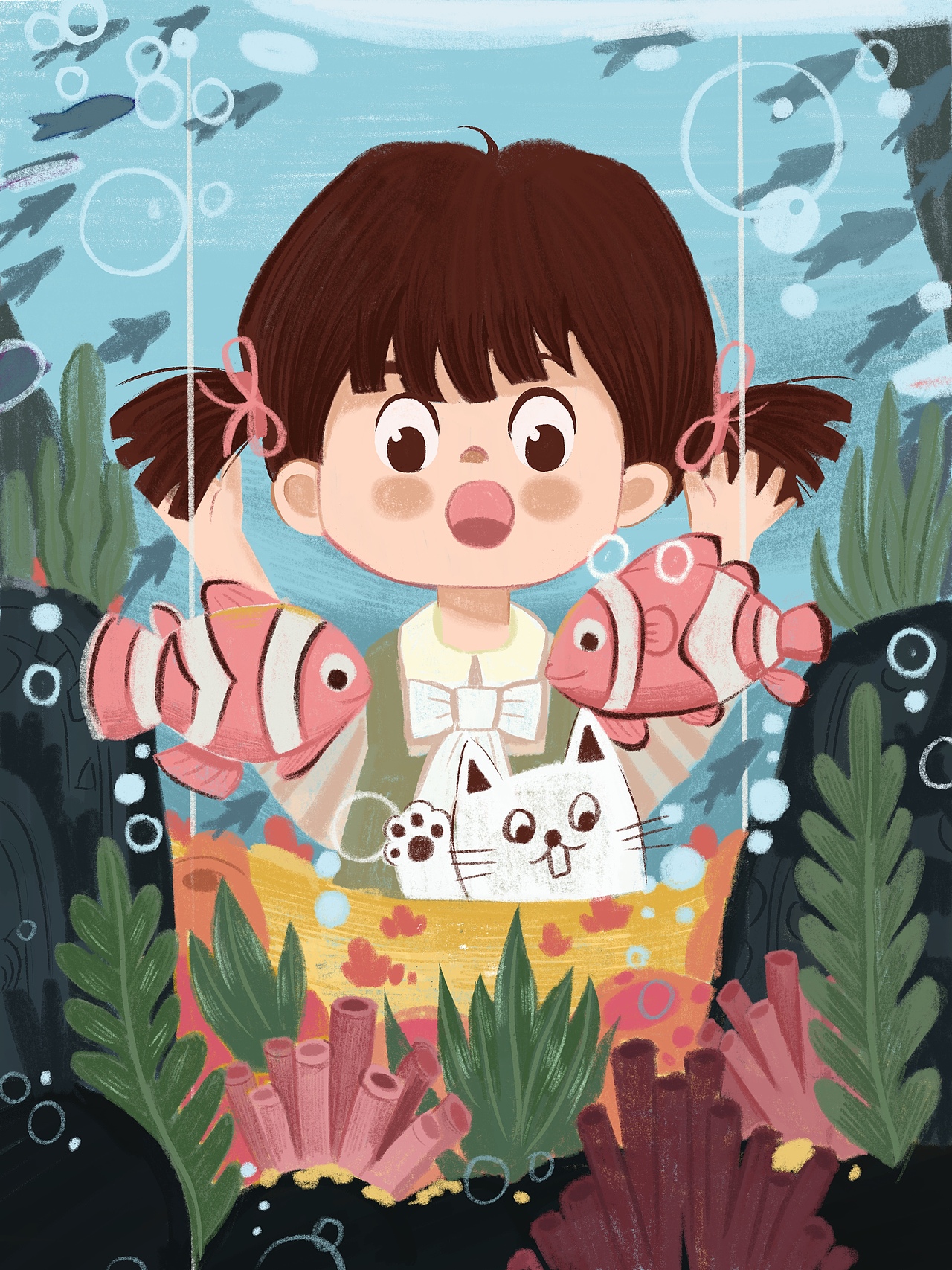 萌娃瞬间（图ZMjc2NzQ3NDA4） - 儿童插画 - 站酷设计师白色图腾原创素材 - 站酷ZCOOL
