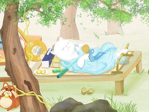 绿豆糕插画包装设计