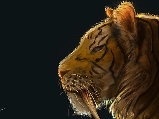 【板绘】远古tiger【剑齿】