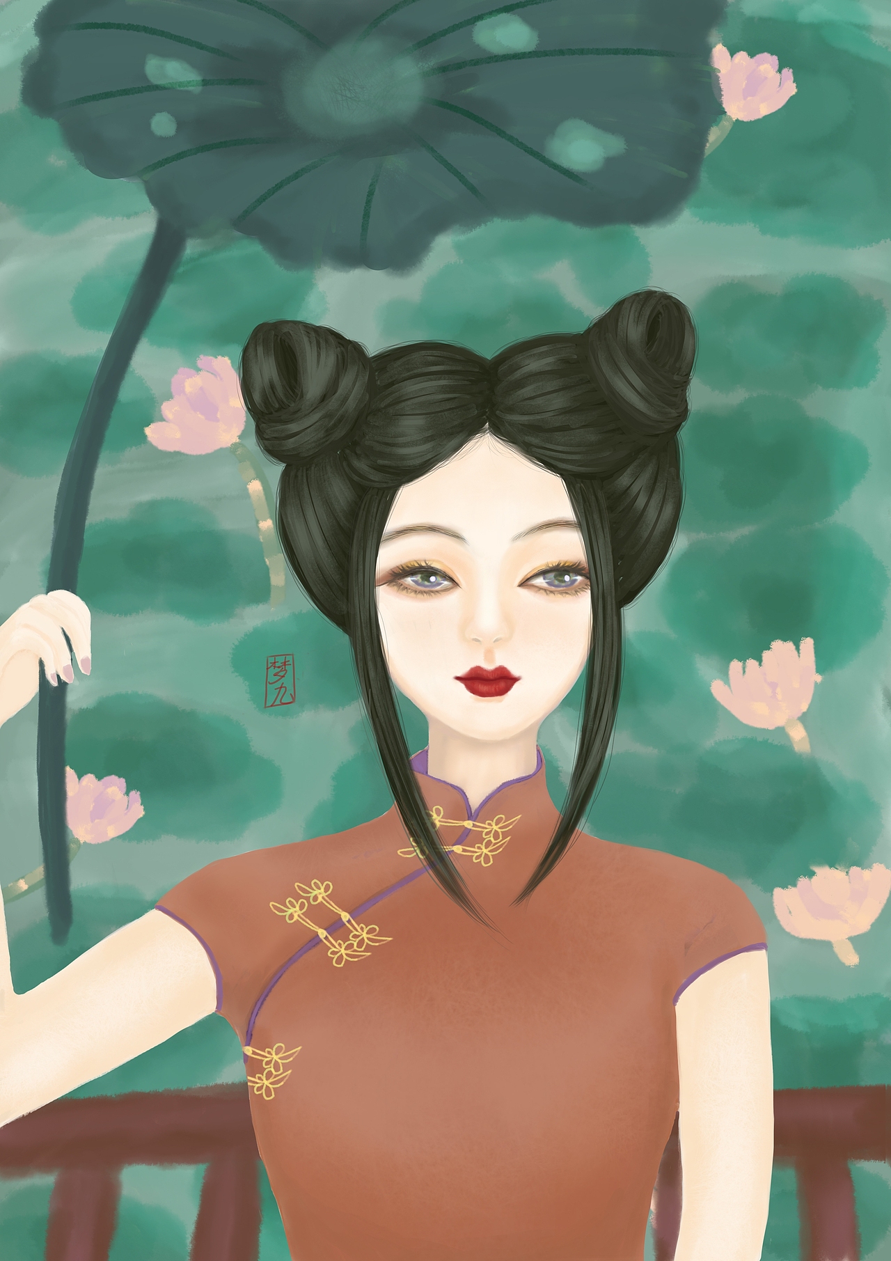 国潮风头像_李梦九-站酷zcool