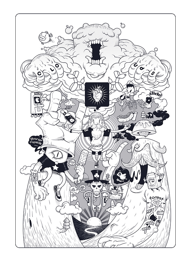 “顽皮镇”插画项目阶段总结（图ZMTE1MDczNTIw） - 商业插画 - 站酷设计师顽皮火工作室原创素材 - 站酷ZCOOL