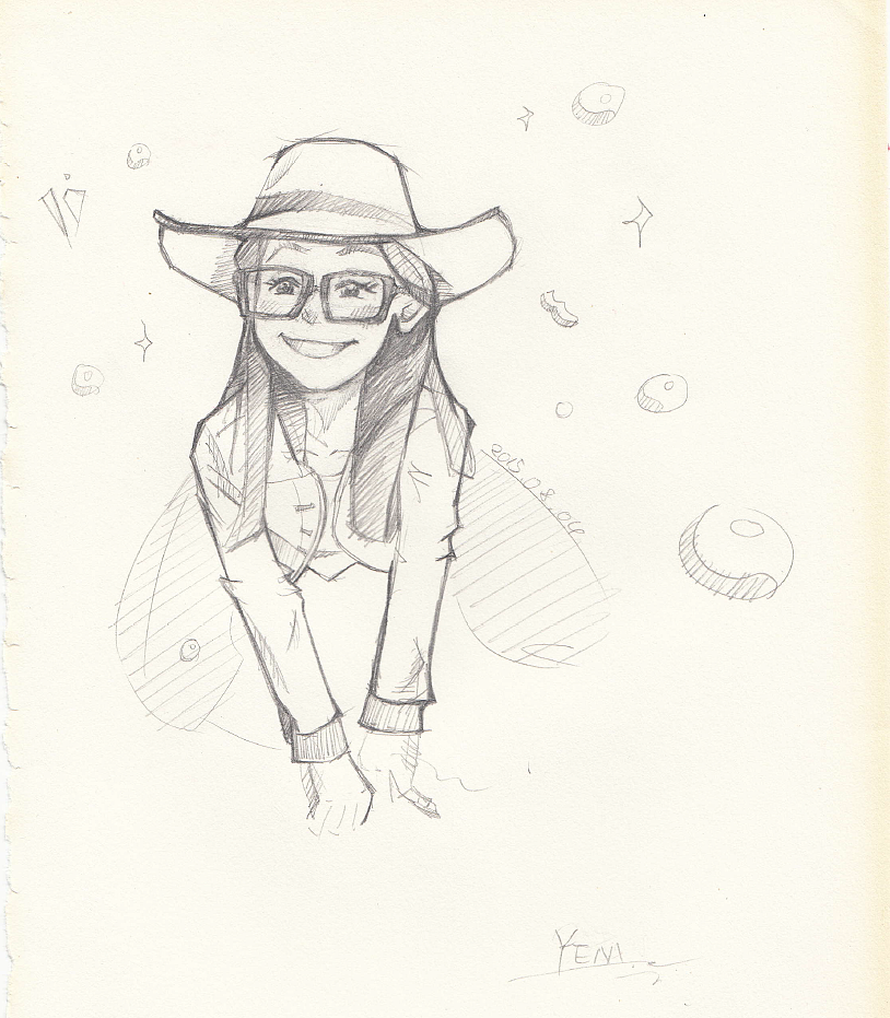 对着她的生活照画的，但是照片主人不同意公开。没办法咯