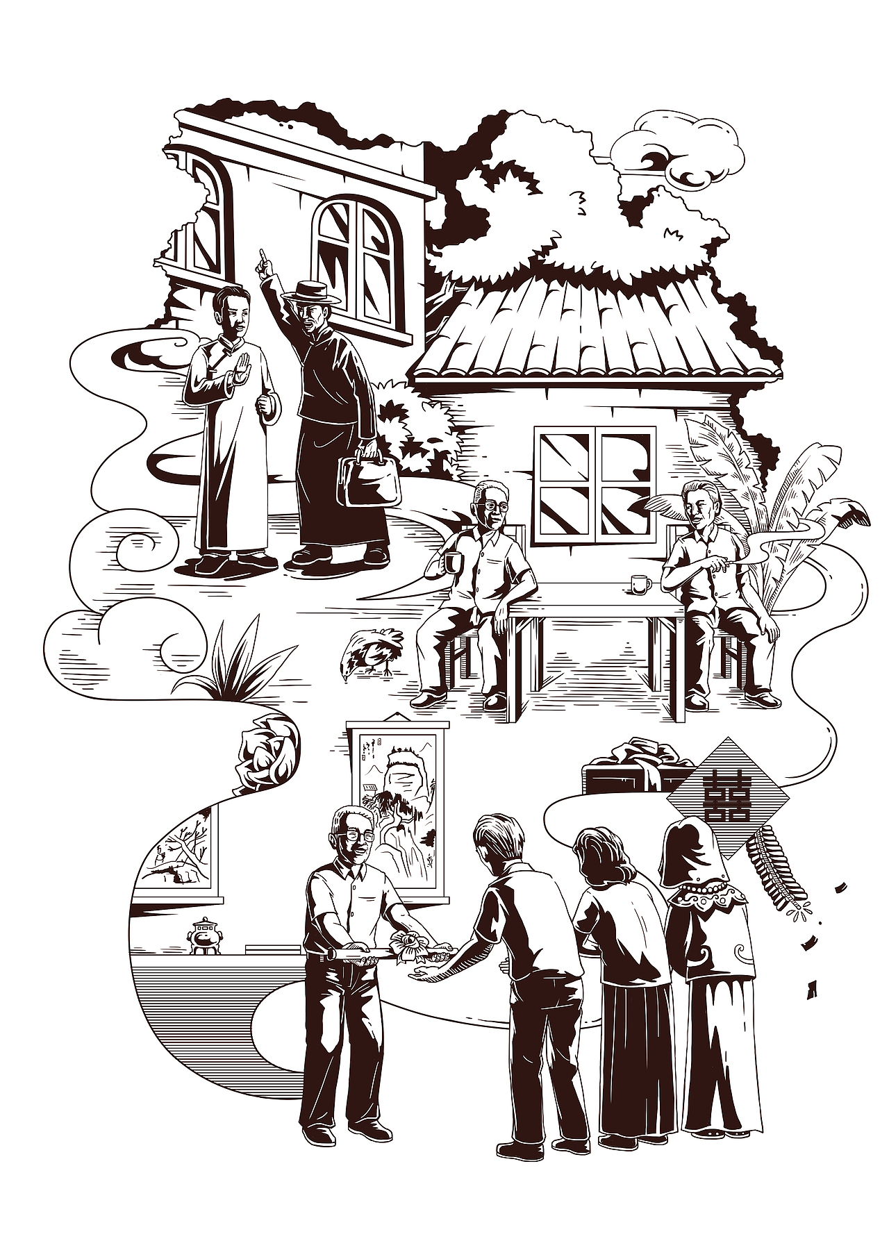 秋先生的故事（图ZMjg2MjYxNTAw） - 商业插画 - 站酷设计师巧心阁原创素材 - 站酷ZCOOL