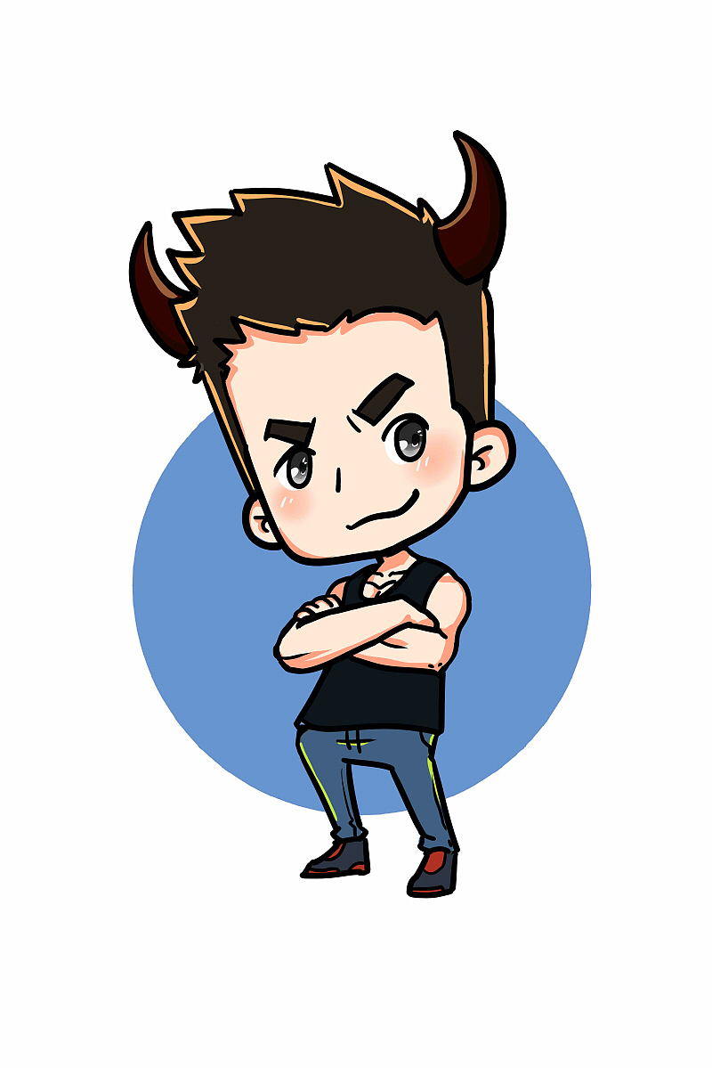 去年画的一套跑男q版