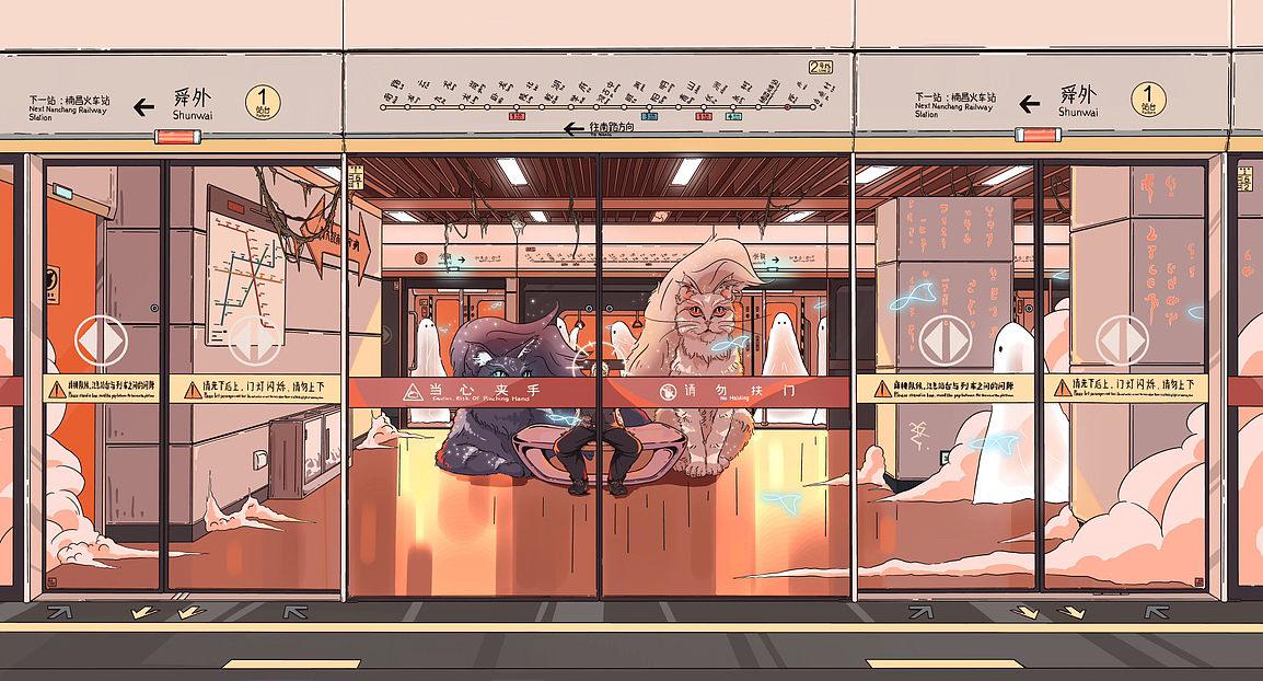 地铁站里的幻想（图ZMzQ5MTUxMjAw） - 概念设定 - 站酷设计师LockLJ原创素材 - 站酷ZCOOL