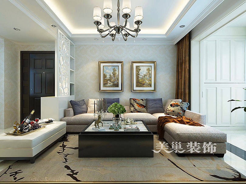 郑州120平清新美式,简洁明亮更适合现代居住