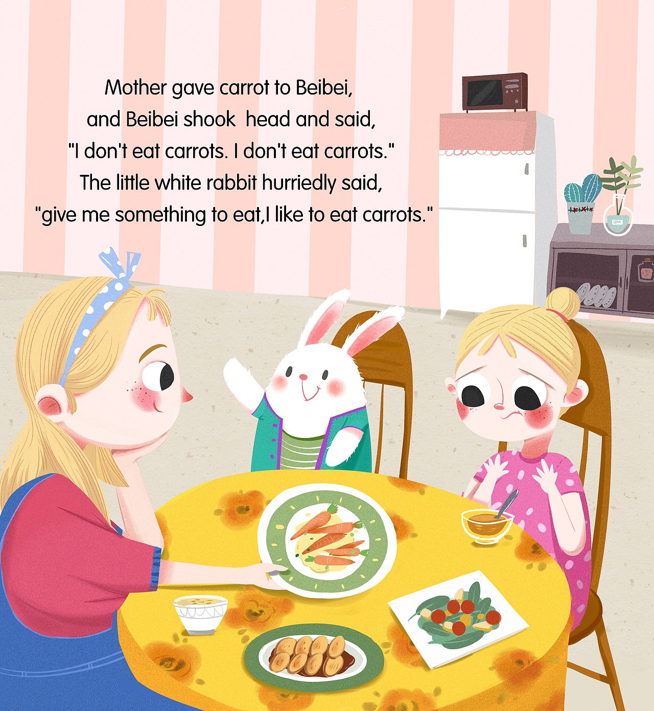 挑食的贝贝（图ZMTI2MDg3MjE2） - 儿童插画 - 站酷设计师琴琴jiang原创素材 - 站酷ZCOOL
