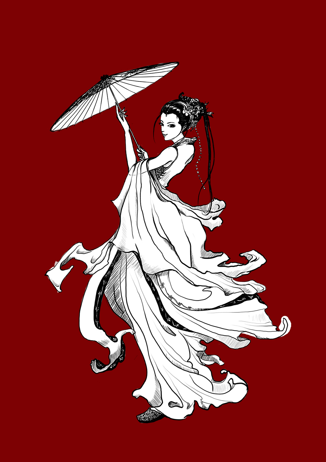 中国神话为题材的《白娘子传奇》滑板板面设计过程(图ZMTkxMzE3MzY=) - 商业插画 - 站酷设计师24mortal原创素材 - 站酷ZCOOL
