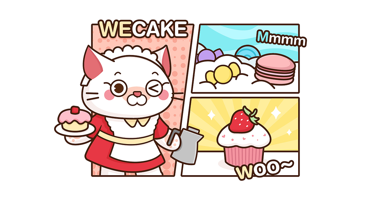 WECAKE甜品 卡通IP形象提案