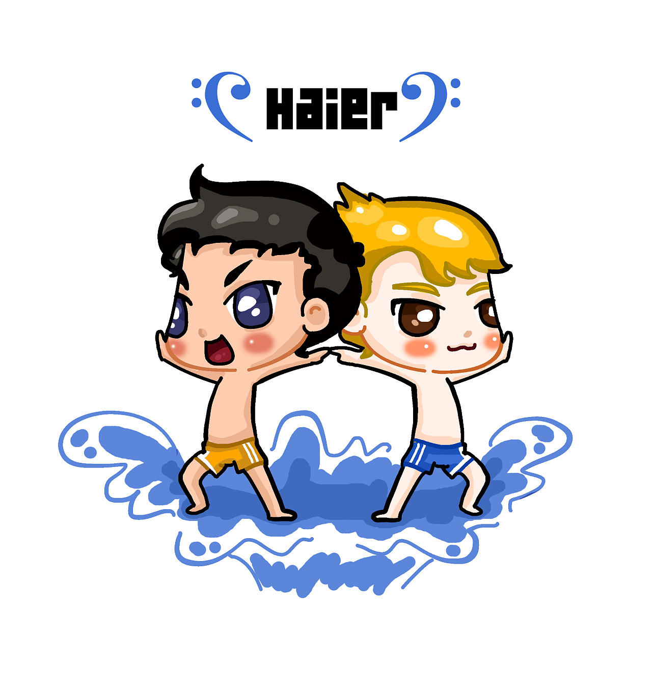 活力可爱的海尔兄弟